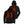 California Heat black hooded jacket showing internal heating elements on chest and back
