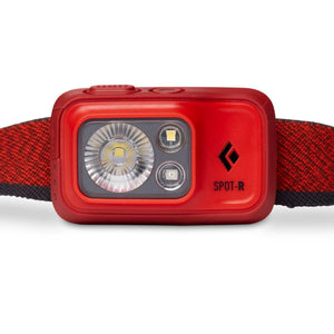 Black Diamond Spot-R headlamp in red with adjustable elastic strap