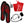 Heated insoles with remote control, charging cable, power adapter, and red Bing 1975 Clothing storage bag