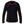 Back view of a black long sleeve compression shirt with orange contrast stitching
