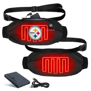 ActionHeat Pittsburgh Steelers heated hand warmer pouch with battery pack and charging cable