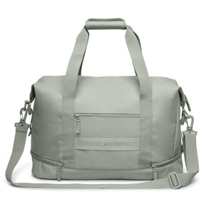 Got Bag sage green duffel bag with top handles and detachable shoulder strap