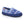 Acorn blue patterned fleece slipper with dark blue suede trim
