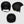 Three views of a black POC Obex Mips ski helmet
