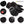 Black heated motorcycle gloves with battery pocket, temperature controller, wrist buckle, and non-slip palm