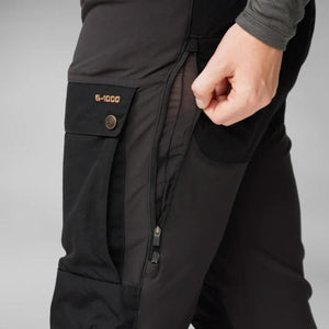 Fjallraven trousers with G-1000 fabric and side ventilation zipper