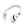White wearable neck fan with Tampa Bay Buccaneers logo
