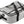 Silver AO Coolers soft sided rectangular cooler bag with black straps and zipper