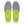 Pair of Sidas insoles with grey fabric tops and lime green structural bases