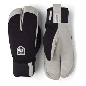 Hestra black and grey Gore-Tex Infinium split finger mittens