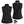 ActionHeat black fleece vest shown from front and back with battery pack and charging cable
