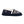 Acorn navy blue knit slipper with white fleece lining and suede trim