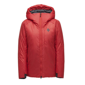 Black Diamond red hooded insulated jacket with front zipper