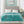 Teal electric heated blanket with dual controllers on a bed