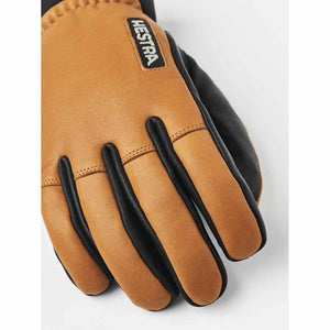 Hestra tan and black leather glove