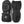 Pair of black Hestra winter mittens with adjustable wrist straps and textured palms