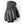 Black leather glove with decorative stitching on the back