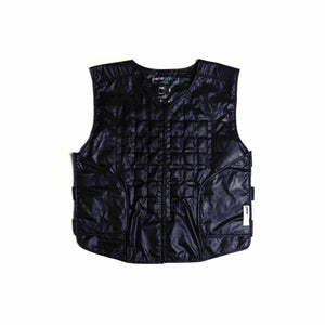 Black Peke Safety cooling vest with front zipper and side pockets
