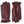 Hestra burgundy leather gloves with wrist strap and snap button closure