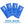 Four blue Polar Products Kool Max reusable water based cooling packs