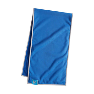 Blue Mission cooling towel with grey trim