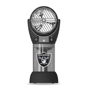 AlphaCool portable fan with Las Vegas Raiders logo on the base