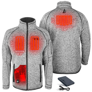 ActionHeat heated jacket showing internal heating element placement and battery pack