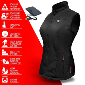 Open Box ActionHeat 5V Battery Heated Softshell Vest - Women's