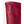 Close up of Hestra red leather glove detail with embossed logo