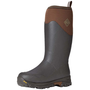 Brown Muck tall rubber boot with Vibram sole