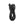 Black DC power cable with two barrel connectors coiled on white background