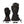 Lenz black heated mittens with adjustable wrist straps and logo branding