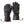 Gerbing black leather heated motorcycle gloves with power cables