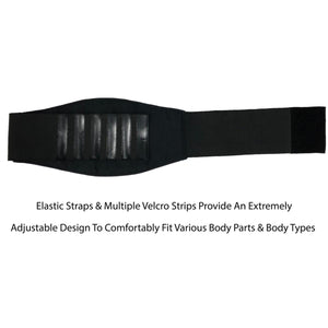 California Heat black adjustable elastic strap with velcro strips