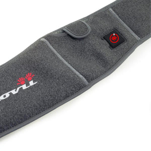 Glovii grey heated belt with power control button