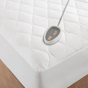 Beautyrest white quilted heated mattress pad with digital controller