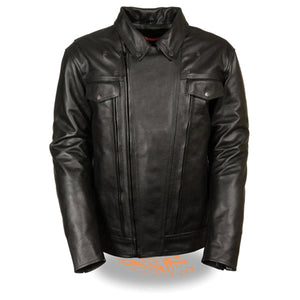 Milwaukee Leather Men's Tall Utility Pocket Vented Cruiser Jacket