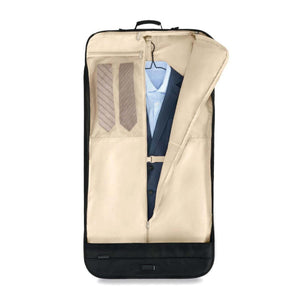 Briggs and Riley garment bag containing a suit and two ties