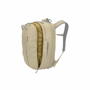 Thule beige backpack with side zipper access