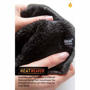 Close up of Heat Holders thermal lining fabric with HeatWeaver insulation label