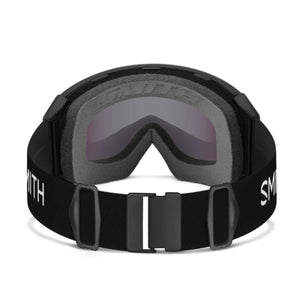 Smith Optics black snow goggles with grey face foam and adjustable strap