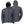 Mobile Warming grey hooded softshell jacket shown from front and back views