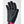 Black work glove with pink zigzag stitching and pink cuff