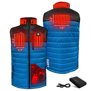ActionHeat Detroit Lions 5V Men's Colorblock Puffer Battery Heated Vest