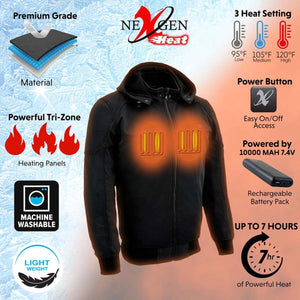 NexGen Heat Men's 'Igniter' Soft-Shell Heated Hooded Jacket