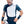 Man wearing Oro Sports white and black protective chest vest and wristbands
