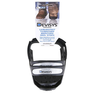 Devisys heel stops size large in black packaging