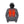 Grey hooded sweatshirt with two glowing red heated chest panels