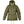 Olive green FjallRaven down parka with hood and front pockets