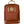 Fjallraven Kanken backpack in terracotta brown with tan leather handles and logo patch